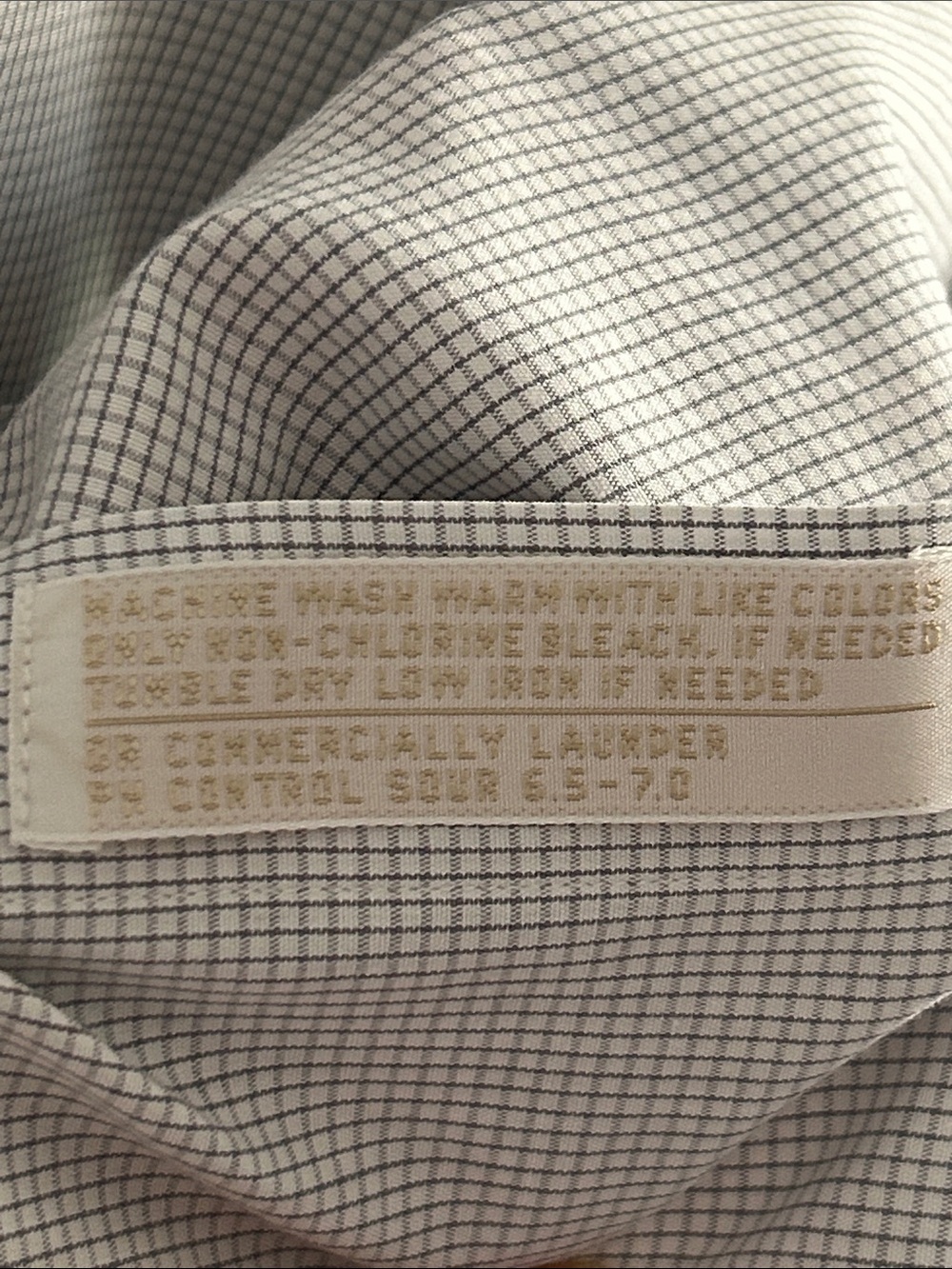 Nordstrom Men’s Light Gray white Micro Checked Button-Down Dress Shirt - Picture 9 of 11